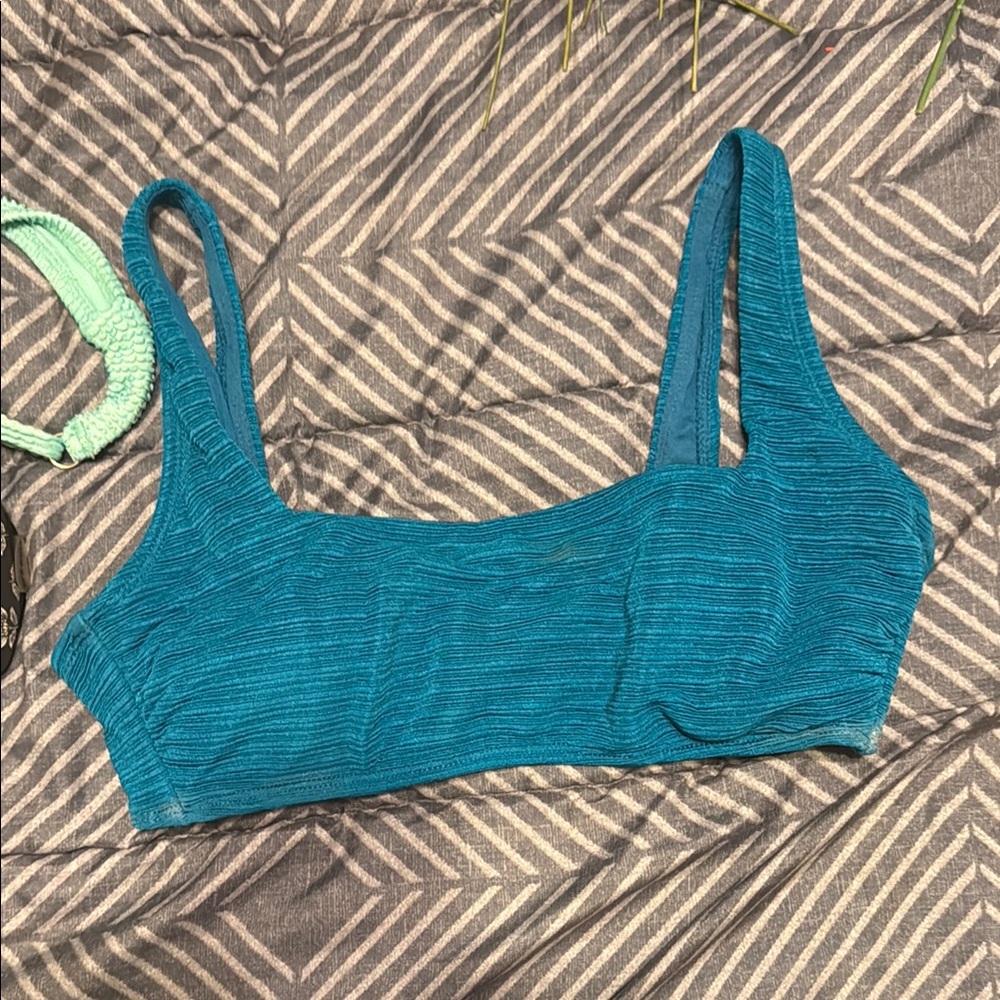 Teal Textured Women's swim